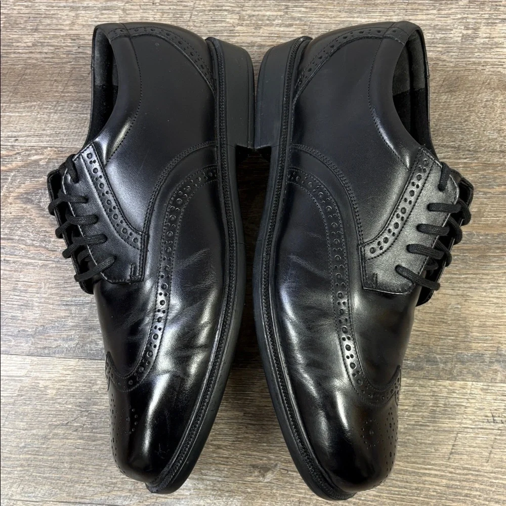 ⚫ Rocsports by Rockport “Hinckley” Black Leather Wingtip Oxford – Men’s 9